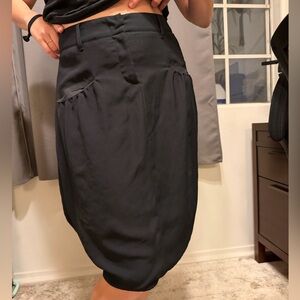 Prada Black Technical Knee Length Skirt - Made in Italy